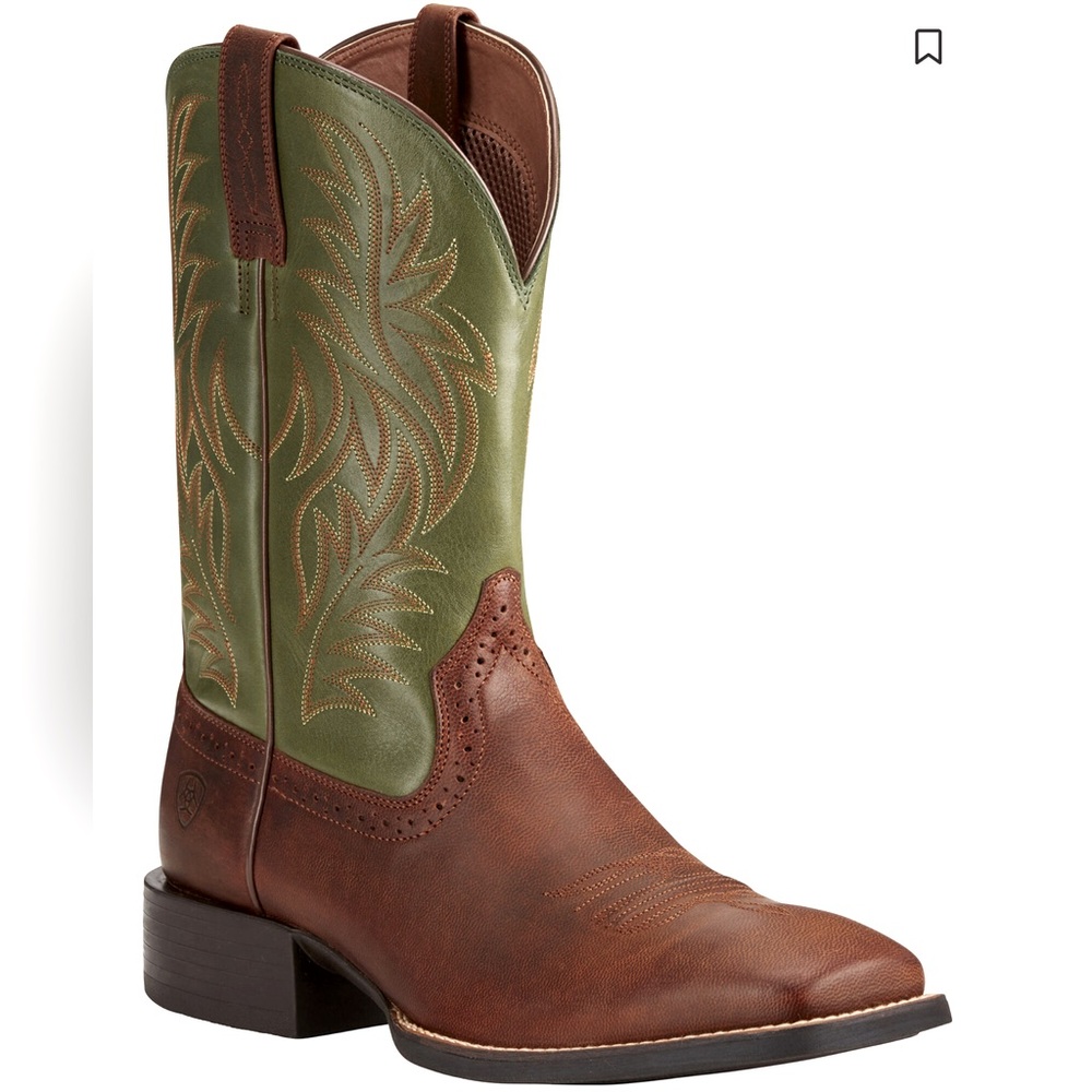 SIZE 11 ARIAT MEN'S SPORT WESTERN PERFORMANCE BOOTS - SQUARE TOE